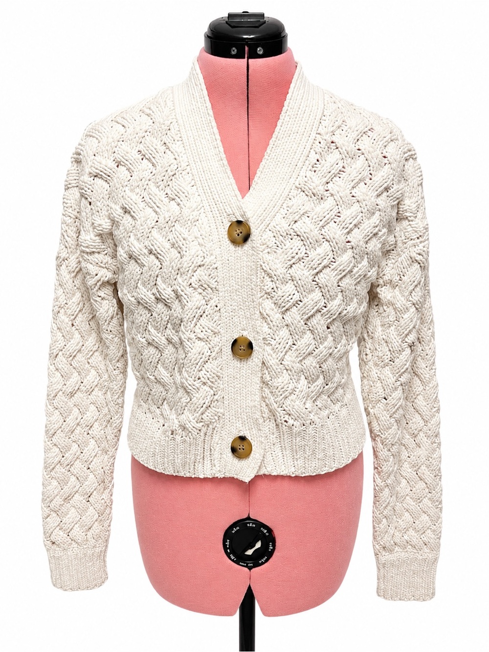 Kendall + Kylie Chunky Knit Cardigan Sweater – Cream